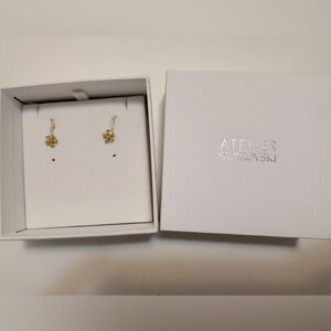Swarovski Gold Crystal Earrings